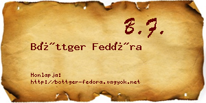 Böttger Fedóra névjegykártya